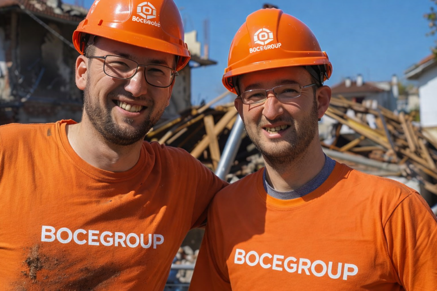 Екипът на BOCEGROUP по време на товарене и извозване